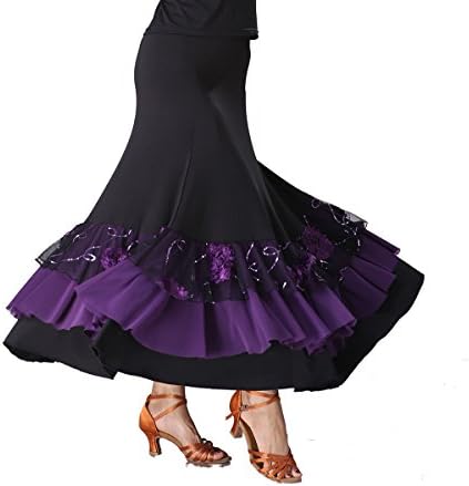 Badanalı Uzun kadın Pürüzsüz Balo Salonu Uygulama Dans Kostümleri Yetişkinler için Etekler