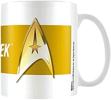 Star Trek Piramit Uluslararası (Komut Altın) Resmi Kutulu Seramik Kahve/Çay Kupa, Çok Renkli, 11 oz / 315 ml