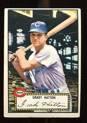Grady Hatton 1952 Topps 6 Kırmızı Arka Kırmızılar 44042-Slabbed Beyzbol Kartları