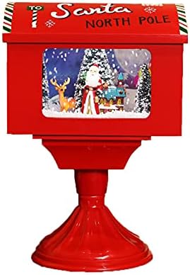 AİZYR Noel Kar Küresi Fener-Noel Kar Yağışı Lamba Sokak Lambası ile Müzikal ve led ışık için noel ev dekorasyonu ve