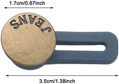 10 Adet Vintage Metal Düğmeler Kot Genişletici Çok Fonksiyonlu Bel Streç pantolon Düğmesi Genişletici Ayrılabilir