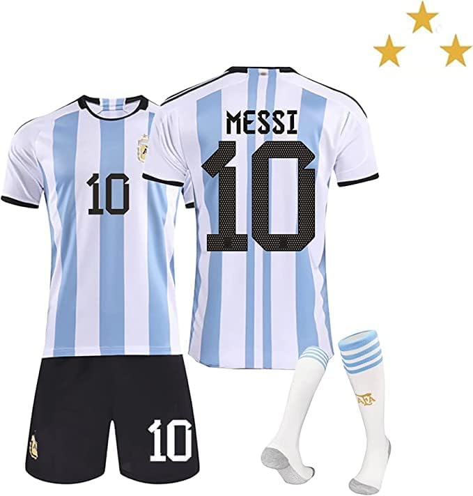 2022 Dünya Kupası Arjantin Çocuk Futbolu Futbol Forması ve şort takımı
