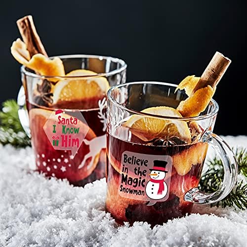 36 Adet Noel şarap bardağı İçecek İşaretleyiciler Noel şarap bardağı Takılar Kağıt şarap bardağı İşaretleyiciler Kardan