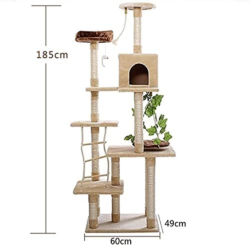 Haieshop Kedi Ağacı Kınamak tırmalama sütunu Kedi Kulesi Ev Yatak Kanepe Pet Pençe Bakım Oyuncak Kedi Tırmığı Kurulu