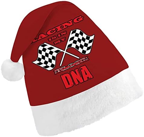 Yarış Benim DNA Noel Şapka Santa Şapka Unisex Yetişkinler için Konfor Klasik Noel Kap Noel Partisi Tatil için