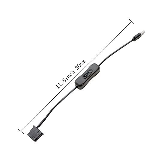 YıKaıEn USB Molex 4-Pin Fan Güç Kablosu ile Anahtarı 11.8 30 cm