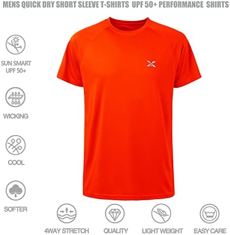 Corna erkek Hızlı Kuru kısa kollu tişörtler Nem Esneklik Serin Açık Atletik Gömlek,UPF 50 + Güneş Koruma