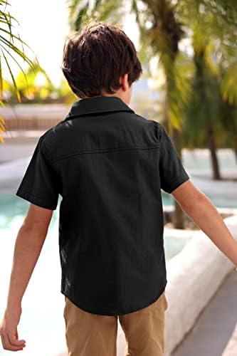 Erkek Uzun Kollu Elbise Gömlek Klasik Yakalı Düğmeli Tişört düz pamuklu bluz göğüs Cebi ile
