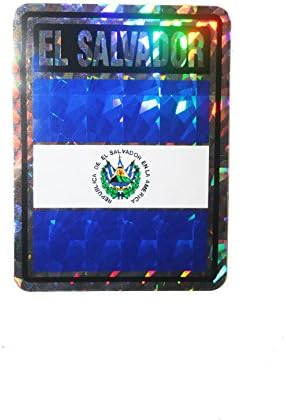 El Salvador MEYDANI Ülke Bayrağı Metalik Tampon Sticker Çıkartma Boyutu: 4 x 3 Yeni