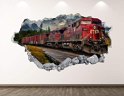 Batı Dağ Eski Tren Duvar Çıkartması sanat dekoru 3D Lokomotif Sticker Duvar Çocuk Odası Vinil Özel Hediye BL42 (30
