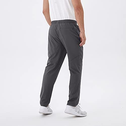 Rapoo erkek Sweatpants Fermuarlı Cepler Hafif Egzersiz Pantolon Koşu Egzersiz Spor