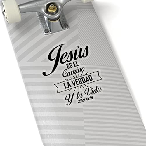 Teegarb Mektup Battaniye Sticker Çıkartması Yenilik Él ES El Camino, La Verdad Y La Vida Juan 14: 16 Vintage Kutsal