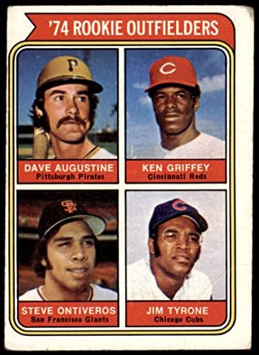 1974 Topps 598 Çaylak Dış Saha Oyuncuları Ken Griffey / Dave Augustine / Steve Ontiveros / Jim Tyrone Cincinnati