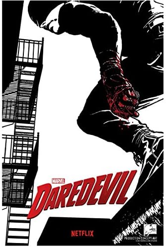 Daredevil (TV Dizisi 2015 -) 8 inç x 10 inç Fotoğraf Siyah, Beyaz ve Kırmızı, beyaz kenarlı