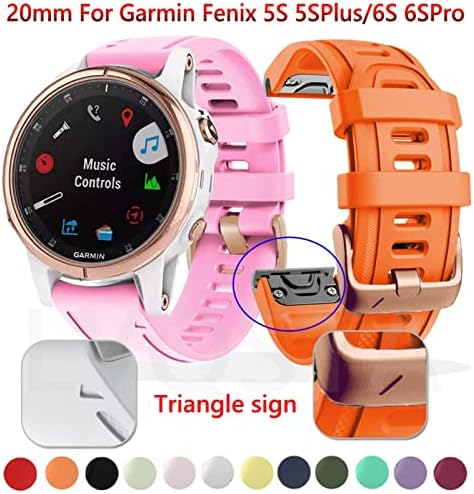 SUTK 22MM Watchband Sapanlar Garmin Fenix 6S 6SPro İzle Hızlı Bırakma Silikon Kolay Fit Bilek Bantları Garmin Fenix