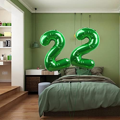 Yıjunmca Yeşil 22 Numarası Balonlar Dev Jumbo Numarası 22 32 Helyum Balon Asılı Balon Folyo Mylar Balonlar için Kadın