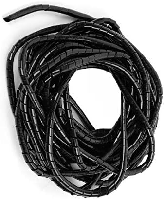 Aexit 11 M uzun kablolama ve bağlantı siyah polietilen Spiral kablo tel sarma ısı Shrink boru tüp 8mm