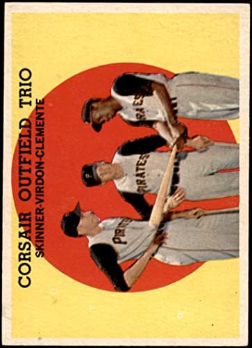 1959 Topps 543 Corsair Dış Saha Üçlüsü Roberto Clemente / Bill Virdon / Bob Skinner Pittsburgh Korsanları (Beyzbol