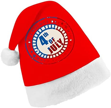 4 Temmuz Bağımsızlık Günü Noel Santa Şapka Kırmızı Noel Kap Tatil İyilik Yeni Yıl Şenlikli Parti Malzemeleri