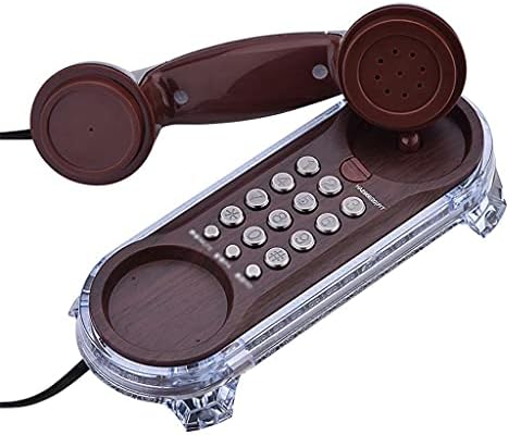 KXDFDC Antika Telefonlar Moda Asılı Telefon Arayan Duvara Monte Mavi Aydınlatmalı Ev Telefonu