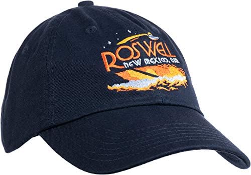 Roswell, NM Turizm / Komik Alien Dünyadışı UFO Tabağı Erkek Kadın Beyzbol Şapkası Baba Şapka Lacivert