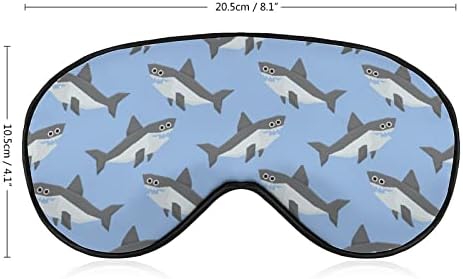 Sevimli Köpekbalıkları göz maskesi uyku körü körüne ayarlanabilir kayış blokları ışık kör seyahat uyku Yoga şekerleme
