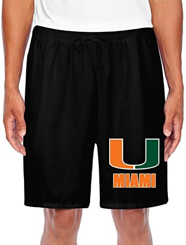 CGH Seven University of U Logo Miami Cepli Siyah Erkek Şortu