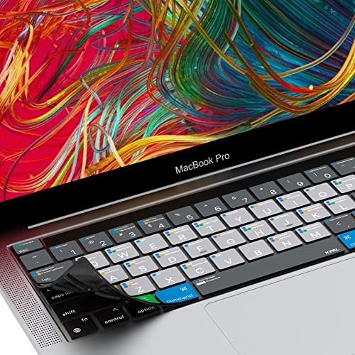 JCPal macOS Kısayol Kılavuzu Klavye Kapağı için 2020/2022 M1 / M2 MacBook Pro 13 inç ve 2019 MacBook Pro 16 inç (ABD