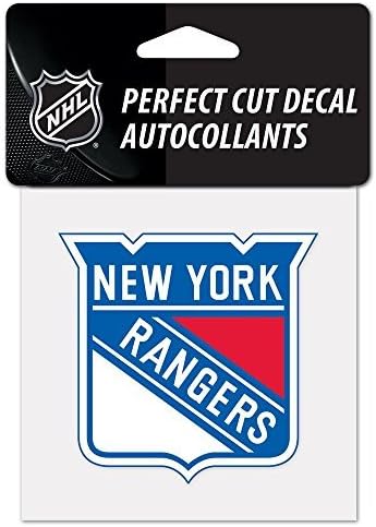 NHL New York Rangers Mükemmel Kesim Renkli Çıkartma, wincraft'tan 4 x 4