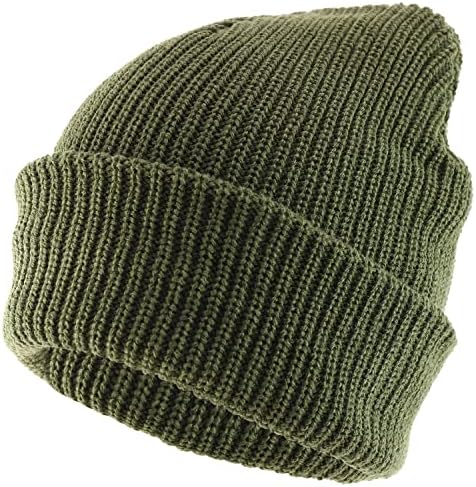 Armycrew 100 % Akrilik Büyük Boy XXL Kalın GI İzle Kap Nervürlü Örgü Bere Şapka