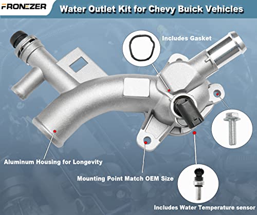 Alüminyum Motor Soğutucu Konut Su Çıkışı ile Uyumlu 2011- Chevy Cruze, 2012-2020 Chey Sonic, 2015-2020 Chevy Trax,