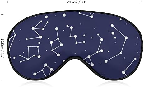 Yıldızlı takımyıldızı baskı göz maskesi ışık engelleme uyku maskesi seyahat için ayarlanabilir kayış ile uyku vardiyalı