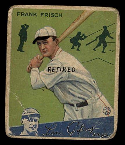 1934 Goudey 13 Frankie Frisch St. Louis Kardinalleri (Beyzbol Kartı) ZAVALLI Kardinaller