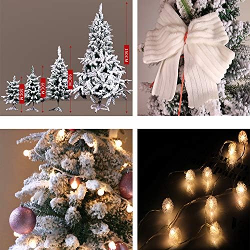 TOPYL 90cm Yanan Kar / Akın Yapay Noel Ağacı Kolay Montaj Premium Menteşeli Noel Ağacı noel dekoru w/LED ışıklar ve