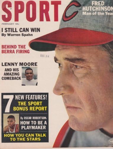 Fred Hutchinson (Spor Dergisi) (Şubat 1965) (Lenny Moore) (Oscar Robertson) (Warren Spahn)