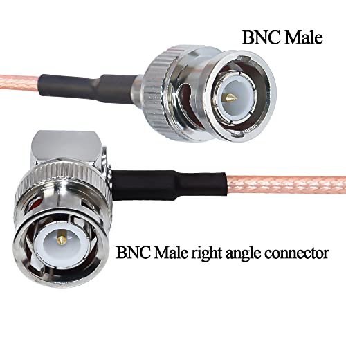 TUOLNK BNC Kablo RG316 BNC Erkek BNC Erkek Dik Açı Koaksiyel Kablo CCTV için 4K 1080P HD SDI Kablo 3.28 ft (1M) 50Ohm