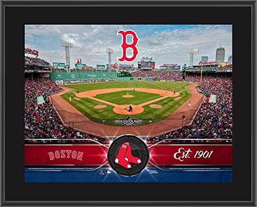 Boston Red Sox 10 x 13 Yüceltilmiş Takım Stadyumu Plaketi-MLB Takım Plaketleri ve Kolajları