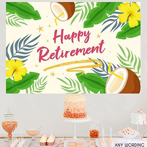 Belrew Mutlu Emeklilik Zemin Afiş, Veda Partisi Tema Fotoğraf Arka Plan, Yaz Plaj İşareti Keyfini Emeklilik Parti
