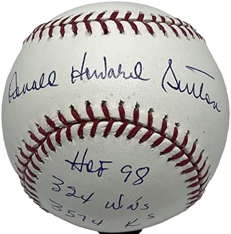 Don Sutton İmzaladı MLB Beyzbol AIV AA21992 w / HOF 98 324 Galibiyet 3574 Ks İmzalı Beyzbol Topları