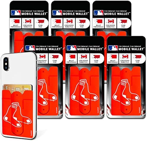 Beyzbol Partisi İyilik Çocuklar için 8-12-Bundle 6 Boston Red Sox Yapışkanlı Telefon Cüzdan Standı / MLB Parti Malzemeleri,
