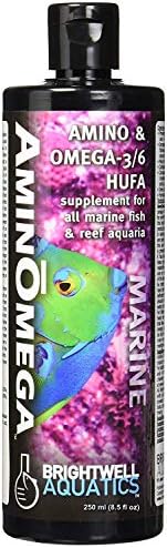Brightwell Aquatics AminOmega - Tüm Deniz Balıkları ve Resif Akvaryumları için Amino ve Omega - 3/6 HUFA Takviyesi