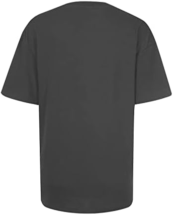 Kısa Kollu Bluz T Shirt Bayanlar için Sonbahar Yaz 2023 Elbise Pamuk Grafik Festivali Brunch Gevşek Fit Bluz Z7 Z7