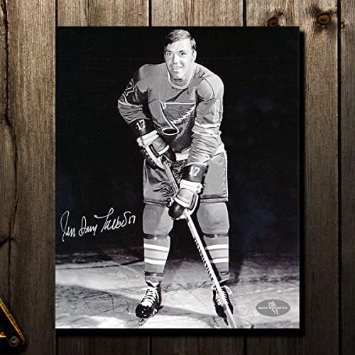 Jean Guy Talbot St. Louis Blues İmzalı 8x10-İmzalı NHL Fotoğrafları