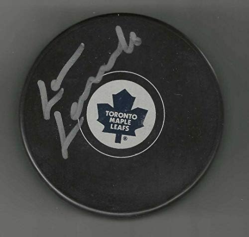 Lou Lamoriello İmzalı Toronto Maple Leafs Diski-İmzalı NHL Diskleri