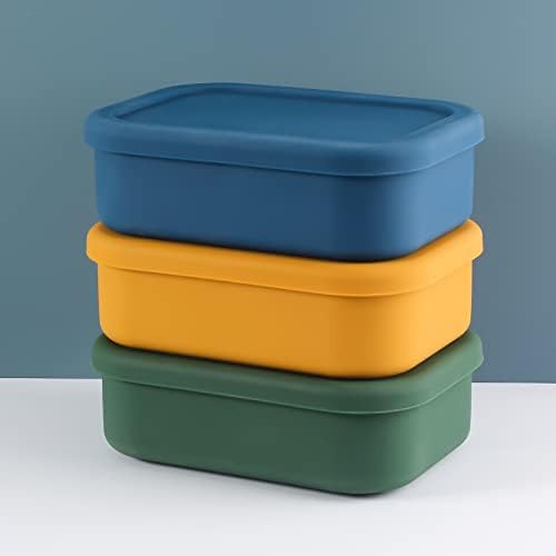 SHUCHENGMAOYİ Silikon Bento Kutuları yemek kutusu, Sızdırmaz yemek kutusu, BPA İçermeyen, Bulaşık Makinesinde Yıkanabilir