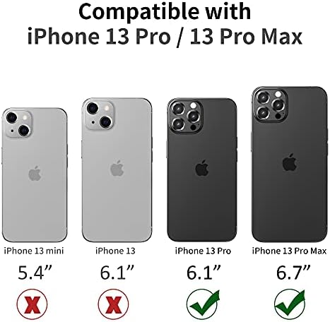 WSKEN [3 + 1 iPhone 13 Pro Max( 6.7 inç) / iPhone 13 Pro (6.1 inç) Kamera Lens Koruyucusu, Çizilmez HD Temperli Metal