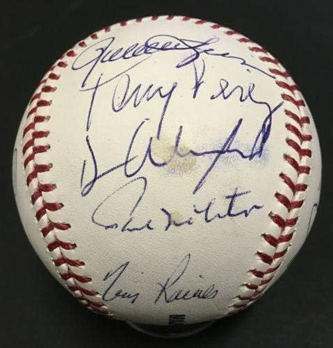 HOF efsaneleri imzalandı 2008 Yankee Stadyumu beyzbol 15 otomatik Gary Carter MLB holo COA İmzalı Beyzbol Topları