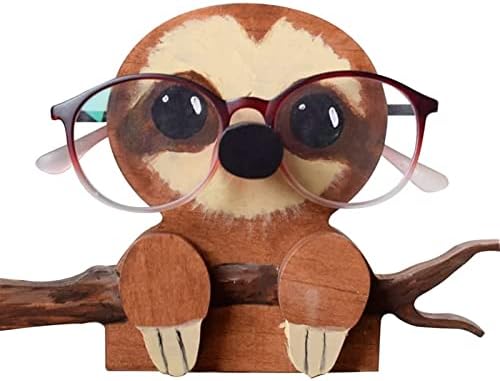 CHIGUS Yaratıcı Gözlük Tutucu Hayvan, Sevimli El Yapımı Ahşap Oyma Gözlük Standı, Eğlenceli Pet Gözlük Tutucu, Güneş
