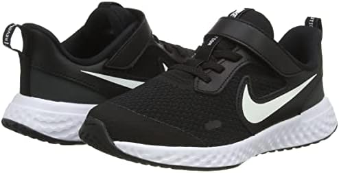 Nike Unisex-Çocuk Devrimi 5 Okul Öncesi Velcro Koşu Ayakkabısı, Siyah / Beyaz-Antrasit, 13C Normal ABD'li Küçük Çocuk