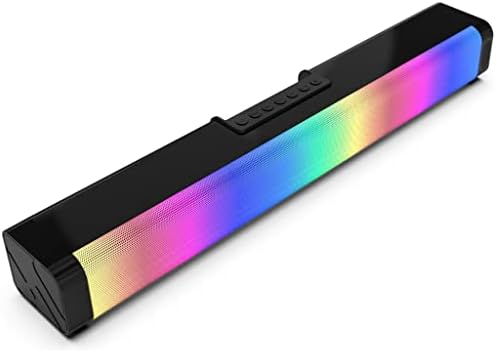 EYHLKM bilgisayar oyunu hoparlörler RGB ışık ile güçlü bas Stereo ses USB 3.5 mm optik Soundbar PC 20W Hoparlör Mobil